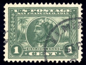 US 397 1c Panama Pacific 1913 Vasco Nunez de Balboa perf 12 PSE grade 95 used