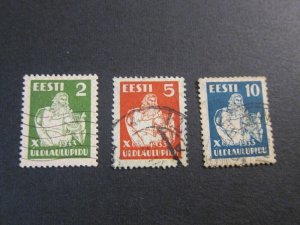 Estonia 1933 Sc 113-5 set FU