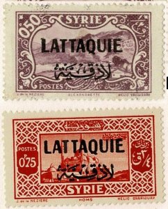 Latakia #7-8 MH 0,50pi and 0,75pi