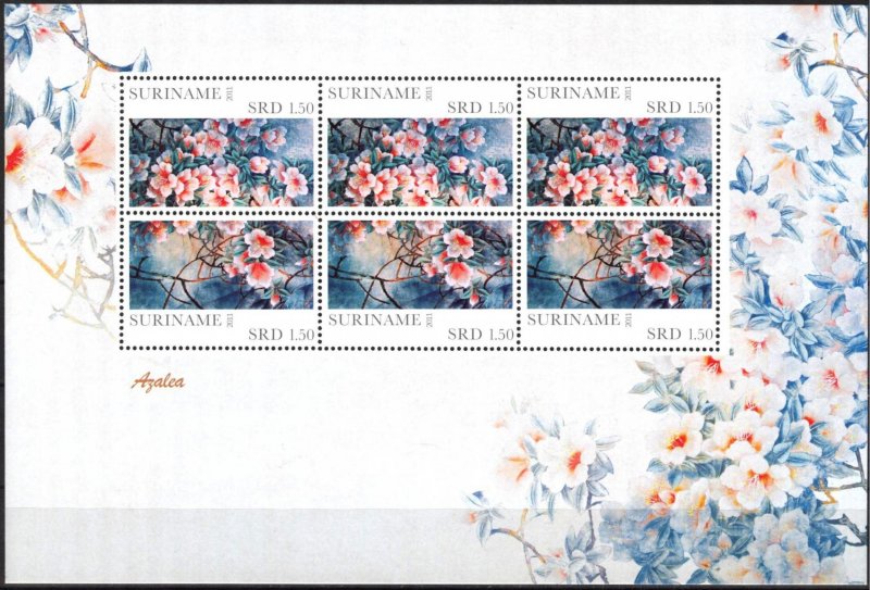 Suriname 2011 Flowers Sheet MNH