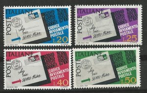 Italy # 964-67   Postal Code Introduction     (4)  Mint NH