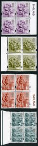 SGEN6b/7b/11b/17a England 2nd 1st 44p and 72p white borders HEAD TYPE 1 Blocks 