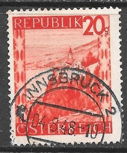 Austria 504: 20g Chapel at Gebhardsberg (Vorarlberg), used, F-VF