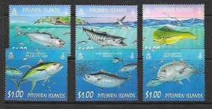 PITCAIRN ISLANDS SG749/54 2007 OCEAN FISH MNH