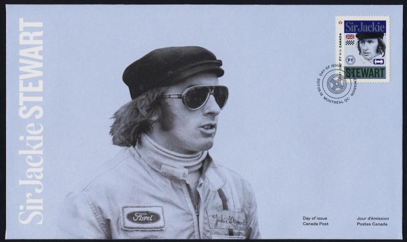 Canada 2993 on FDC - Forumula 1 Racing - Sir Jackie Stewart, Motor Sport