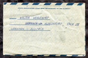 d998 - AUSTRIA 1952 Air Letter / Aerogramme Cover to Canada. Contents