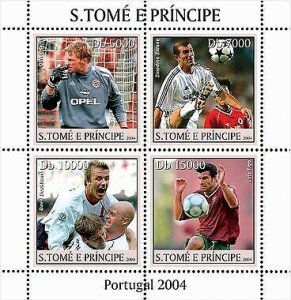 S. TOME & PRINCIPE 2004 - Soccer/Football Portugal 2004 4v