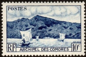 Comoro Islands 30 - Mint-H - 10c Anjouan Bay (1950)