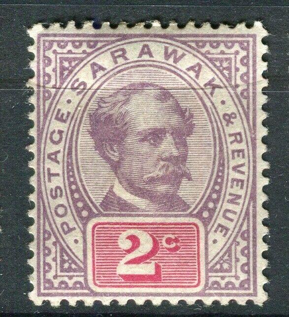 SARAWAK; 1888 early C. Brooke issue fine Mint hinged 2c. value