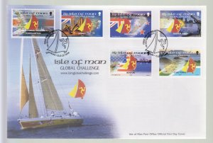 Isle of Man -  2000  Global Challenge set of 6,   on FDC