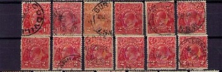 Australia  kgv lot With Duplicates (38 each ) F-VF