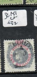 AUSTRALIAN STATES VICTORIA QV  5/-   SG 141   VFU          PPP0806H