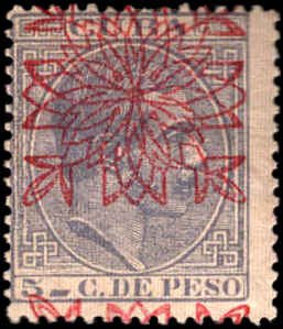 Cuba #116, Incomplete Set, 1883, Hinged