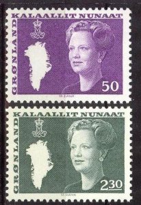 Greenland 1981 Queen Margarethe II set of 2 MNH