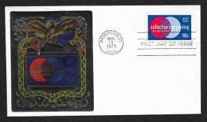 UNITED STATES FDC 10¢ Collective Bargaining 1975 Ross Foil