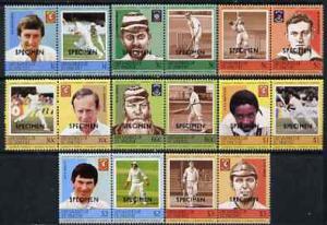 St Vincent - Grenadines 1984 Cricketers #1 (Leaders of th...