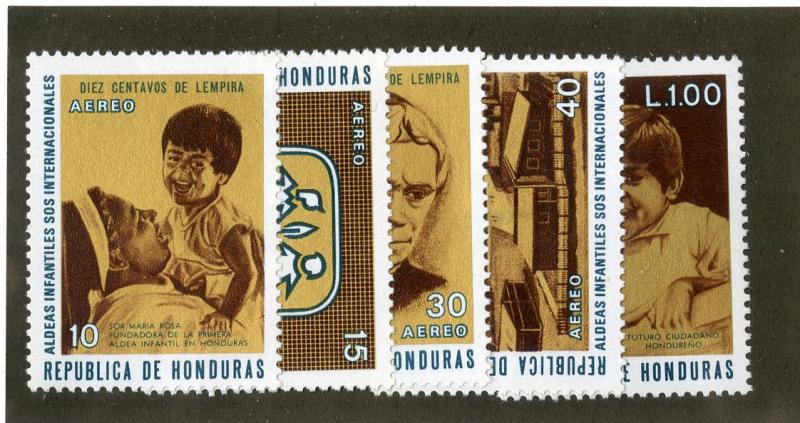 HONDURAS C520-C524 MNH SCV $3.40 BIN $1.75 CHILDREN, MEDICINE