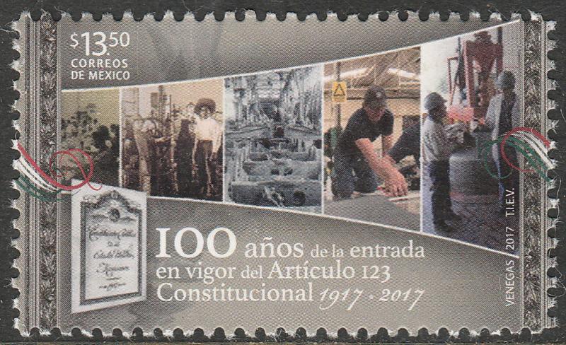 MEXICO 3051, Labor protection in the Constitution, 100th Anniv. MNH