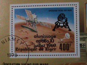 ​NIGER-1979-APOLLO-11 OPERATION TO THE MARS-1969-CTO S/S VF-FANCY CANCEL