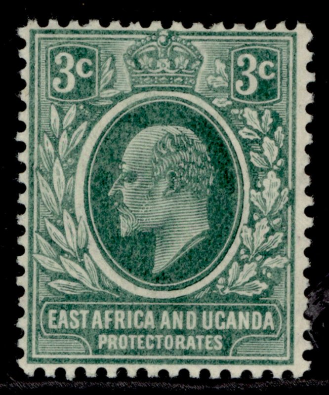 EAST AFRICA and UGANDA EDVII SG35a, 3c blue-green, LH MINT. Cat £26. 