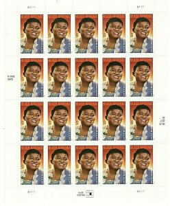 Actress Hattie McDaniel Black Heritage Sheet of Twenty 39 Cent Stamps Scott 3996