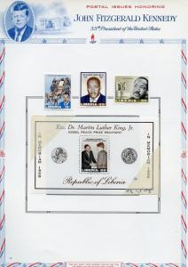 LIBERIA MARTIN LUTHER  KING, JR  SET & S/S MINT HINGED