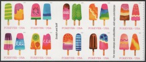 USA Sc. 5294a (50c) Frozen Treats 2018 MNH bklt. block of 10