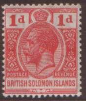 British Solonmon Is 1d SG40 hinged mint