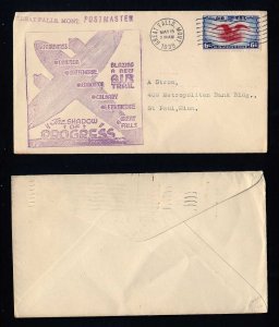 # C23 addressed 2nd Day Cover with Great Falls cachet Great Falls MT - 5-15-1938