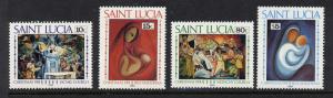 St Lucia 985-8 MNH Christmas, Church, Red Madonna, Blue Madonna