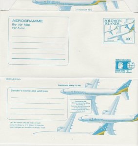 SOLOMON IS 1992 40c aerogramme - Columbian Stamp Expo opt...................L148