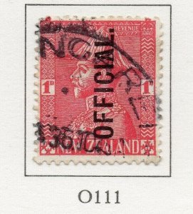 New Zealand 1927 Early Issue Fine Used 1d. Optd Official NW-167569