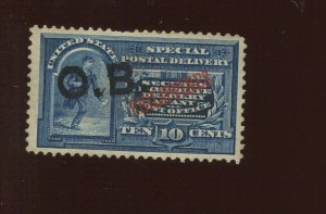 Philippines E1 Var BLACK O.B. Official Business Special Delivery Stamp (Bx 3633)