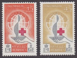 New Hebrides # 110-111, Red Cross Centenary, NH, 1/2 Cat.