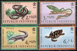 Indonesia: 1966; Sc. # B203-B206, MNH  Cpl. Set