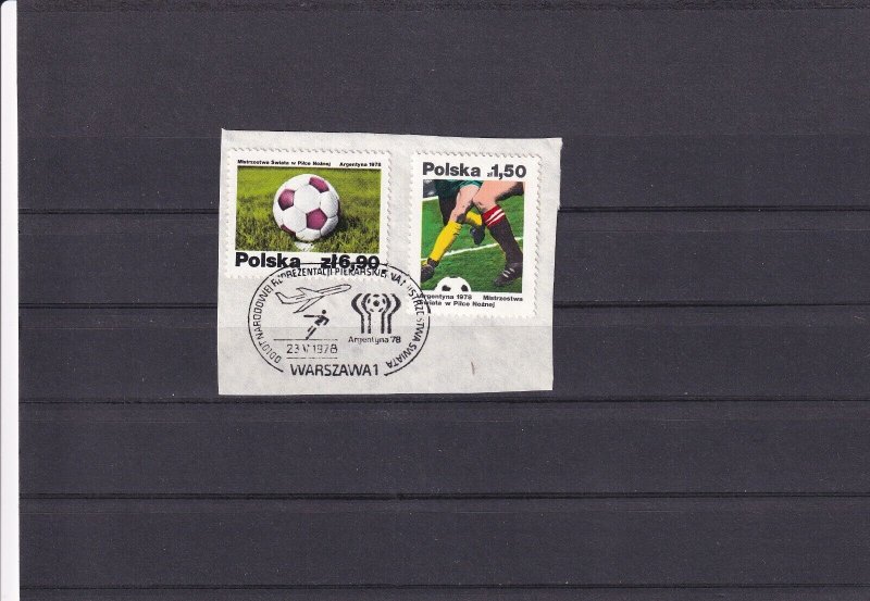 SA08a Poland 1978 Football World Cup - Argentina used self-adhesive stamps