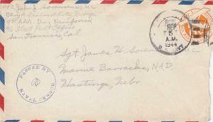 1944, USMC, 9th Defense Batt., Guam, to Hastings, NE (N6352)