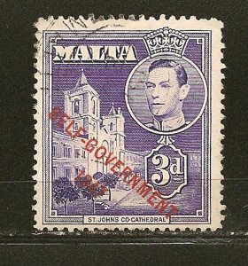 Malta 214 Self Government 1947 Overprint Used