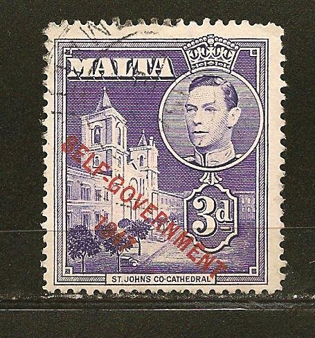 Malta 214 Self Government 1947 Overprint Used