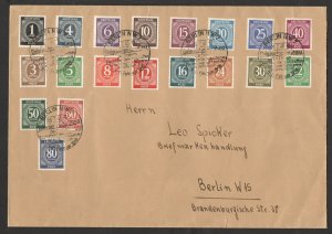 GERMANY ALLIED OCCUPATION-COVER-25x17cm-MULTI-FRANKED WITH SPECIAL POSTMARK-1946