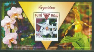 GUINEA BISSAU 2015 ORCHIDS SOUVENIR SHEET MINT NH