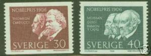 SWEDEN Nobel Prize stamp set Scott 710-11 MNH**