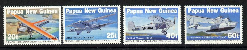 Papua New Guinea 598-601 MNH Aircraft