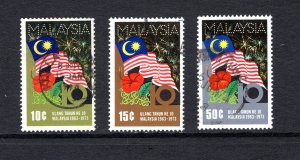 Malaysia SC #103-105   VF, Used, 10th Anniversary of Independence ...... 3710037