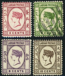 Labuan #42-45 Queen Victoria British Commonwealth Postage 1894 Used Mint LH