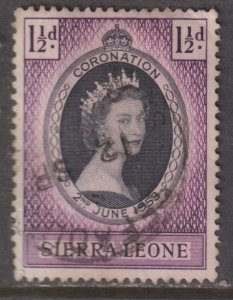 Sierra Leone 194 Queen Elizabeth II Coronation Issue 1953