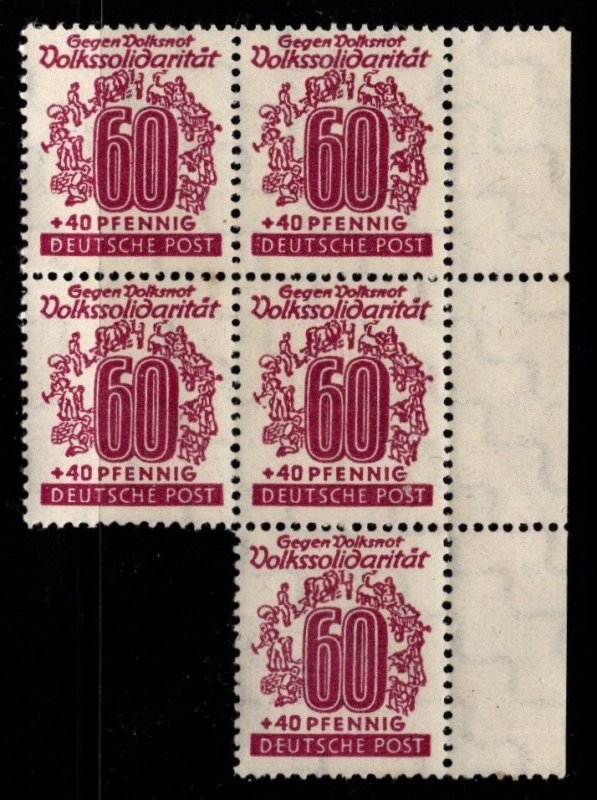 1946 West Saxony Soviet Zone Scott #- 14NB1-12 Volkssolidaritat Set/12 Blocks