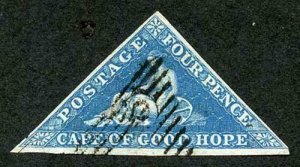 COGH SG2 DLR Four Pence deep blue on blued paper