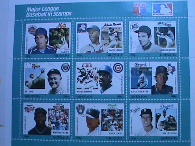 GRADANA-MAJOR LEAGUE BASEBALL IN STAMPS SHEET FDC -MNH- WE SHIP TO WORLDWIDE