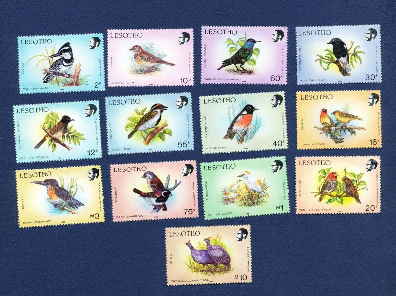 LESOTHO - Scott 618 // 632b - FVF MNH - BIRDS -